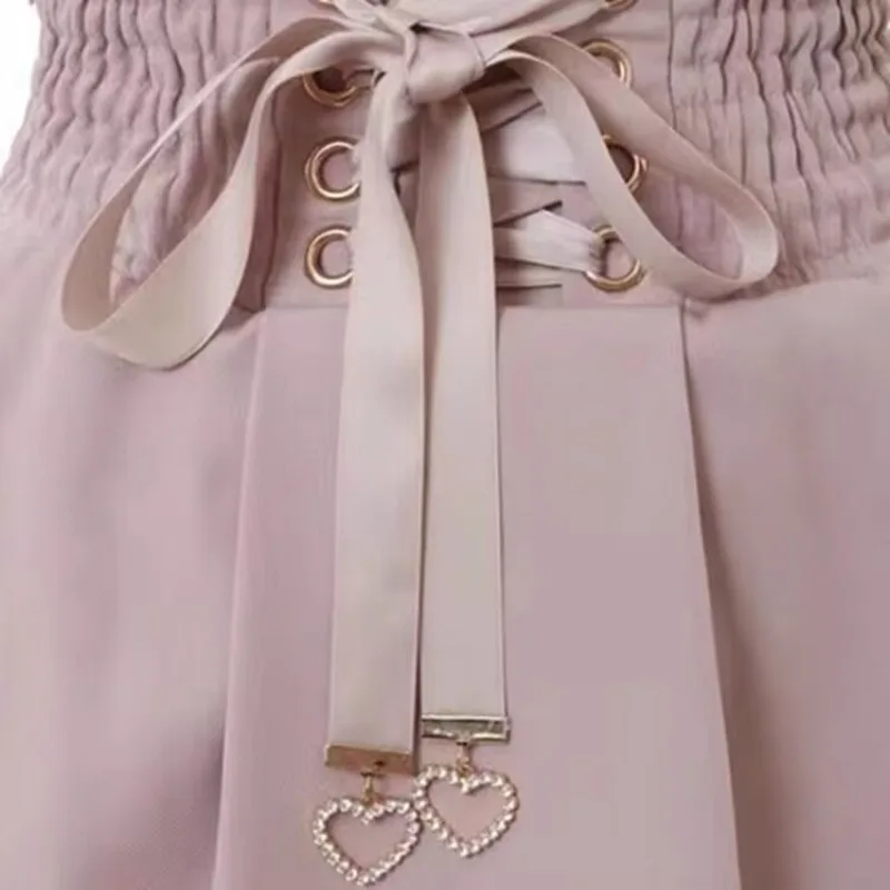 Estilo coreano kawaii bolo rosa mini saias femininas bandagem lolita cintura alta y2k estética doce renda gótico jk faldas saia preta