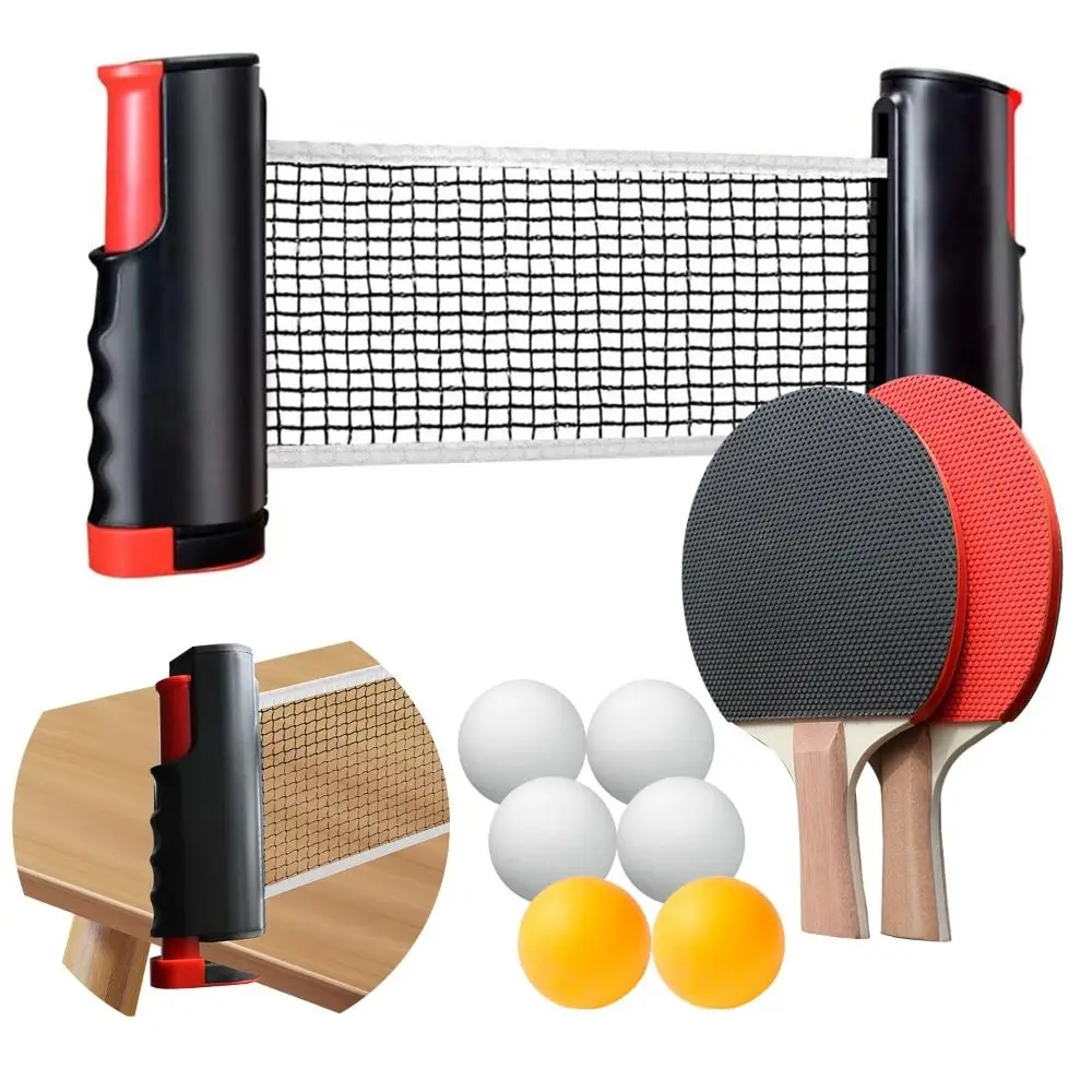 Retractable Net Ping Pong Net Frame Set Carry Bag Easy Setup Design Table Tennis Set Complete Accessories Lightweight