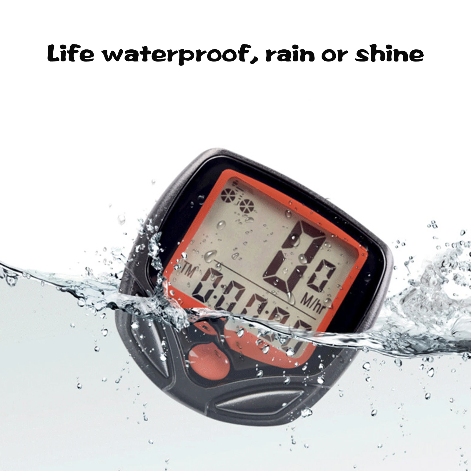 Wired Bicycle Speedometer Odometer Cycle Computer LCD Display for Bikes Pedometer