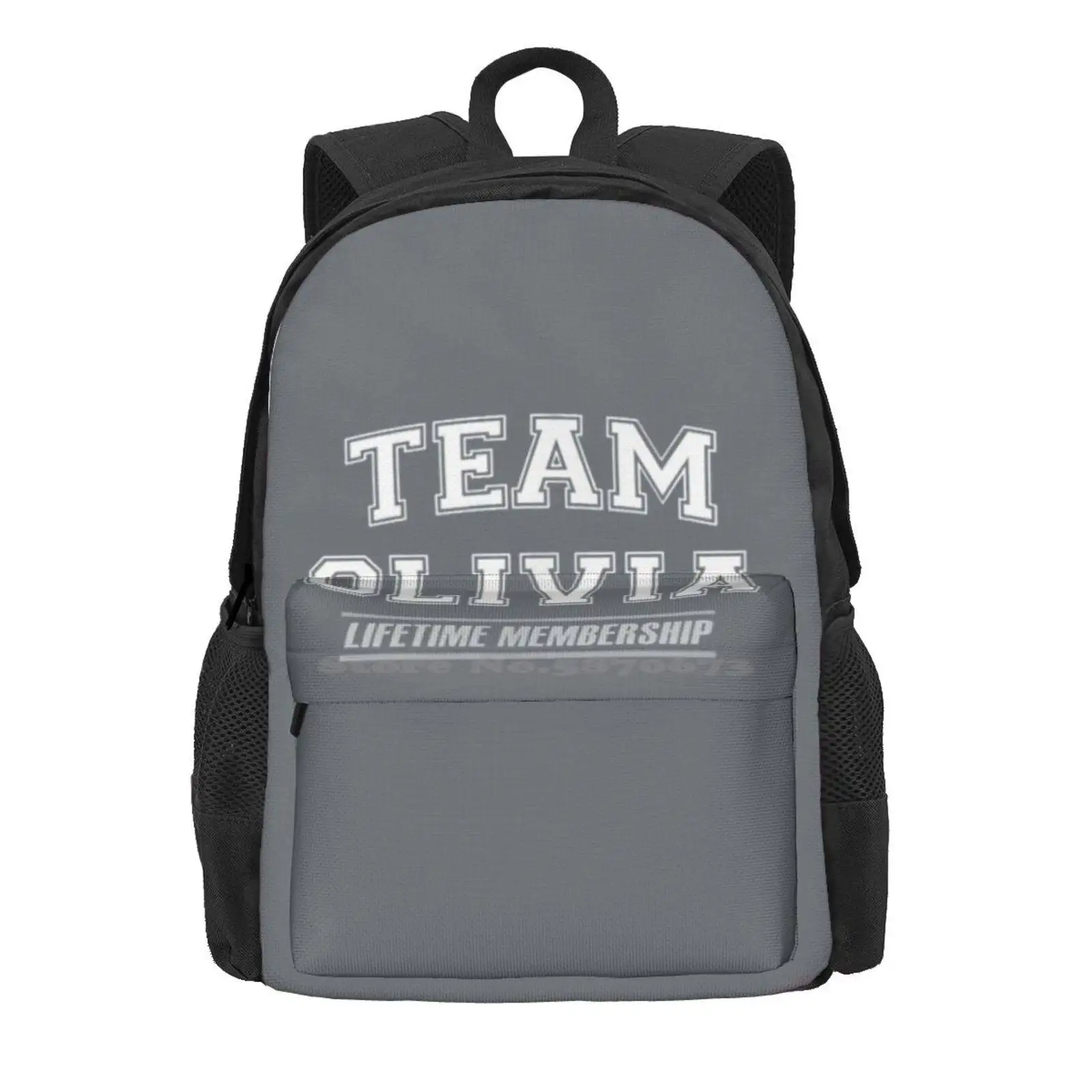 Team Olivia First Name Family Reunion Hot Sale Schoolbag Backpack Fashion Bags Drivers License Sour Traitor Astrology Sour Good