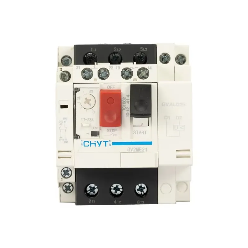 GV2ME Motorstartbeveiligingsschakelaar Thermisch magnetisch type Overbelasting Kortsluiting Motorbeveiliging Stroomonderbreker Zwart