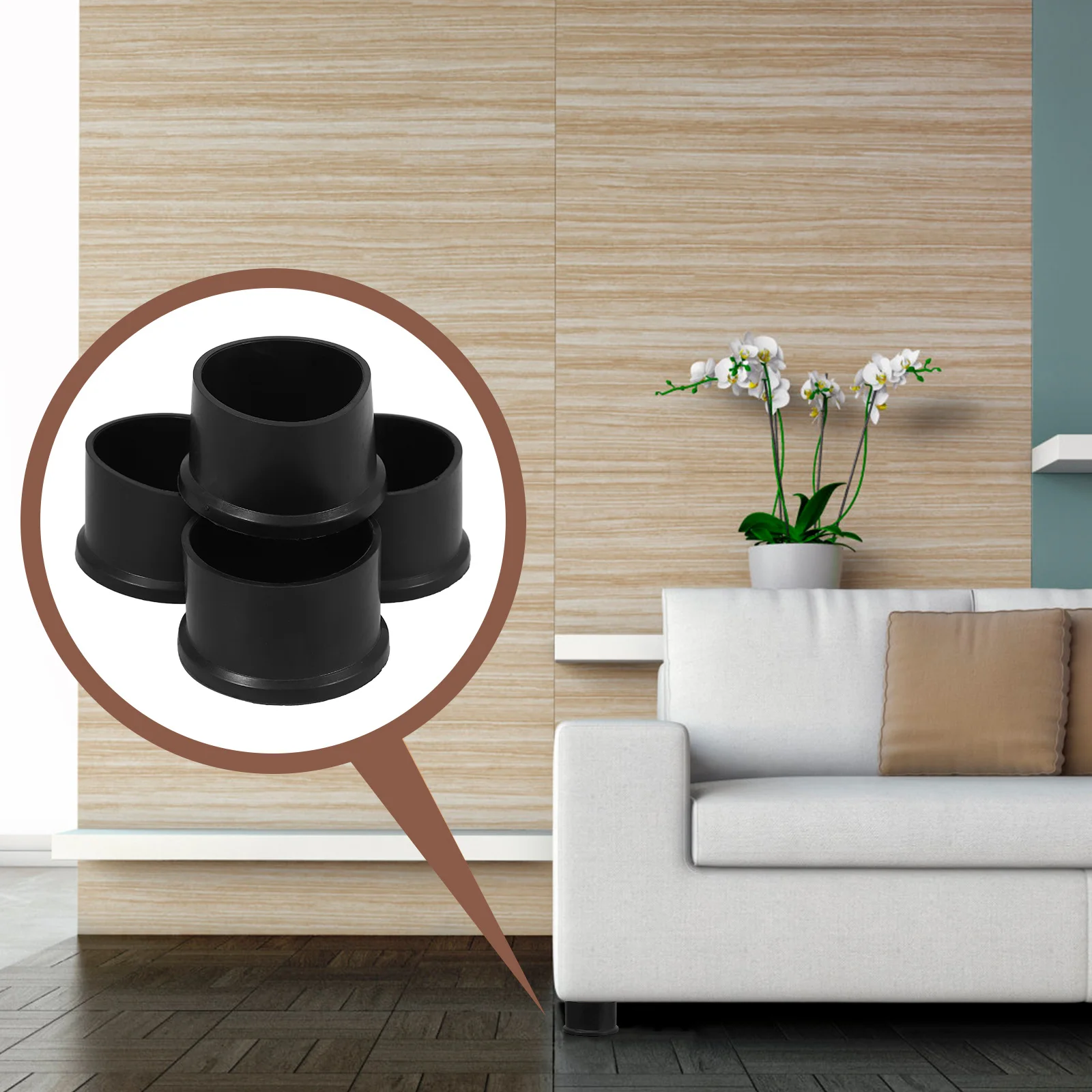 

4Pcs Non Slip Rubber Leg Caps for Chairs Tables Stools Hardwood Floor Protectors Anti Vibration and Moisture Proof