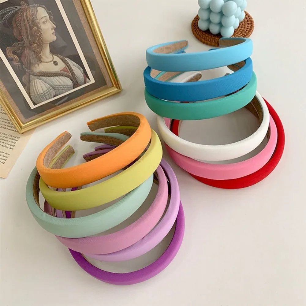 Color sponge wide edge headband headband summer super fairy candy color headband hairpin pressure hair wash face mask hair accessories