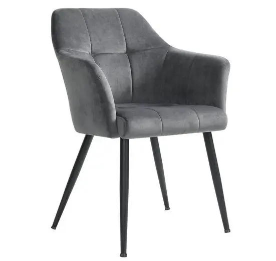 SONGMICS Dining Chair (1 st), Upholstered Chair, Velvet, 61x60x86.5 cm