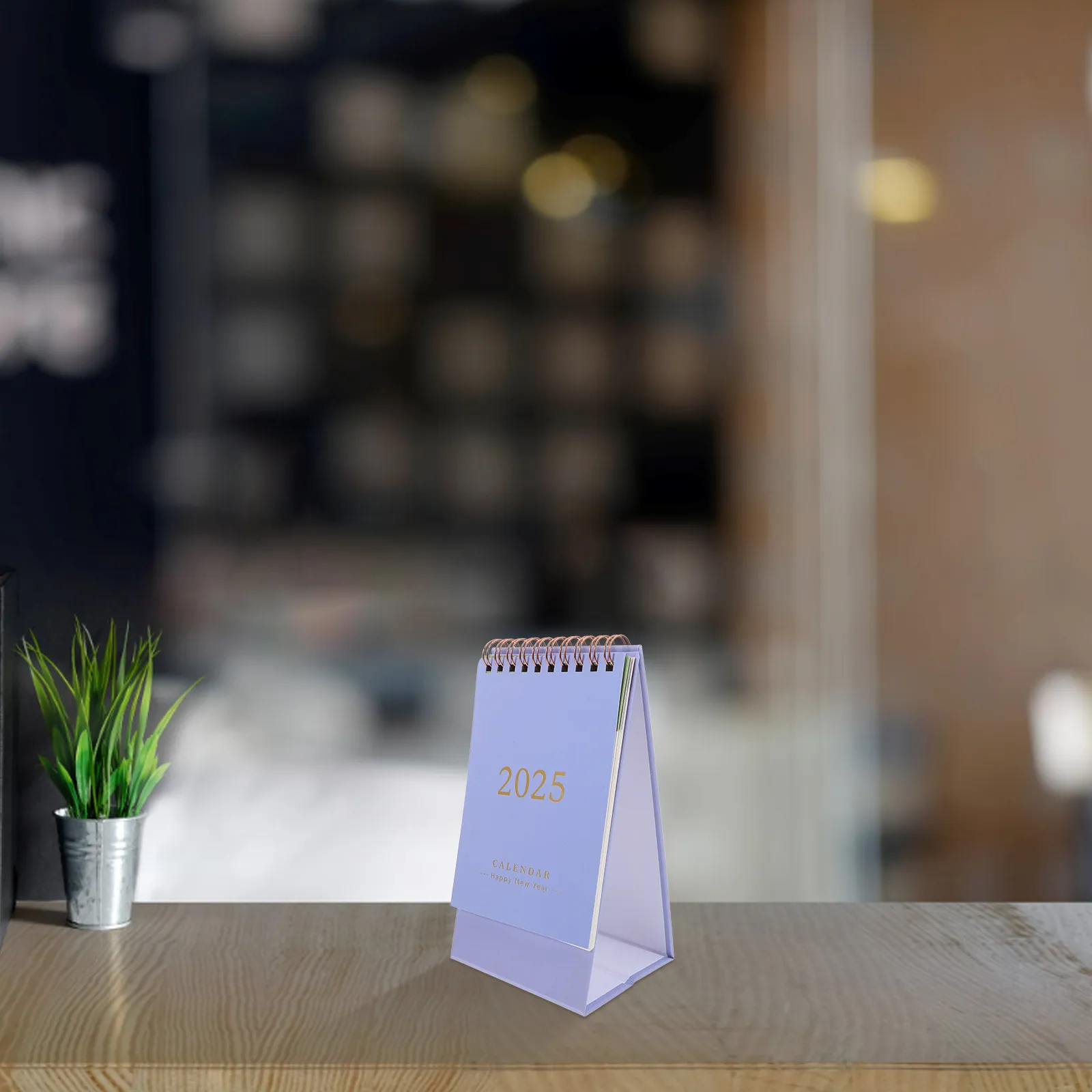 Standing Flip Monthly Desktop Calendar 2025 Simple Sturdy Paper Design for Desk Office Study Decorative Functional Date Tracker