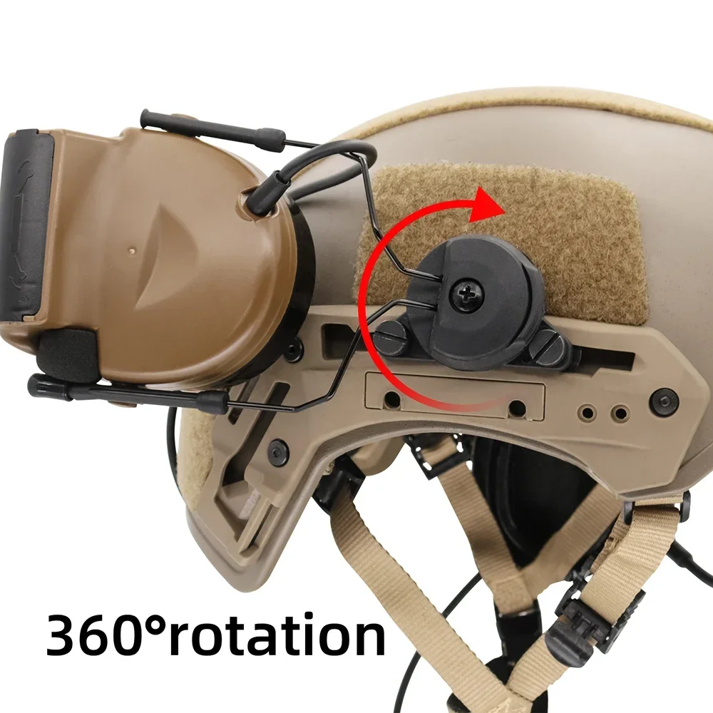 Soporte táctico para auriculares de tiro Airsoft, riel para casco táctico de la serie Wendy EXFIL para auriculares tácticos COMTAC I II III