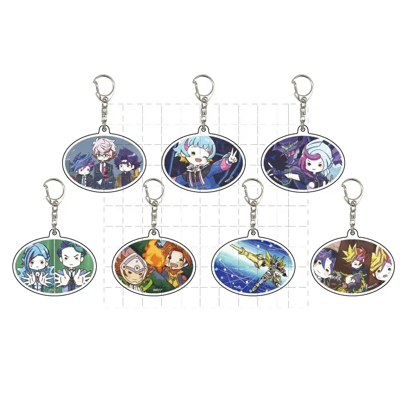 Game Yu-Gi-Oh! VRAINS Keychain Doll Anime YuGiOh Takeru Homura Yusaku Fujiki Acrylic Keyring Pendant for Gift