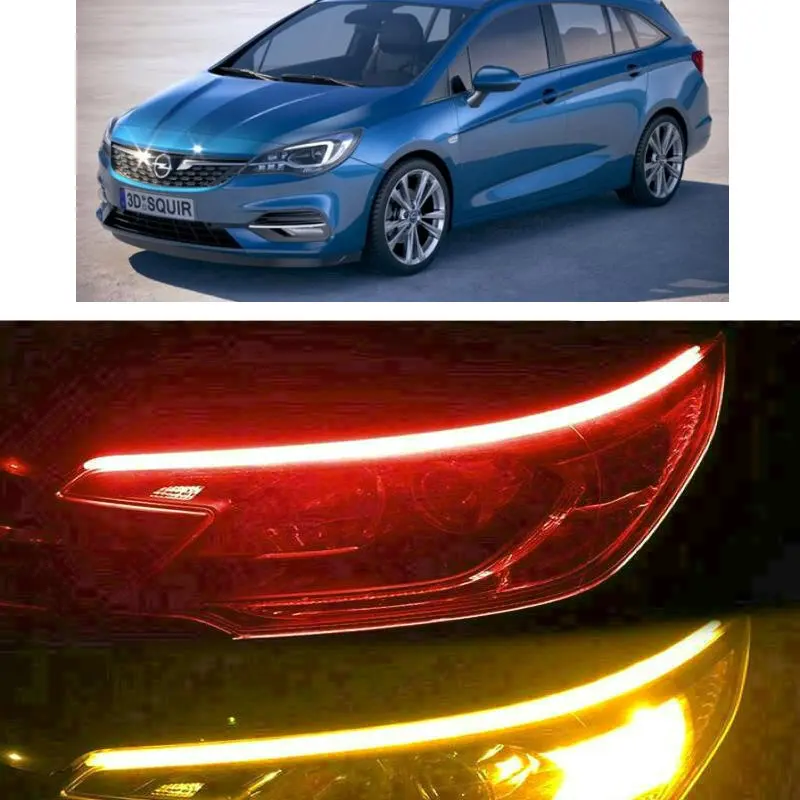 

30cm 45cm 60cm Startup Scan Flow turn signal Light For Opel zafira a b tourer c p12 karl Combo