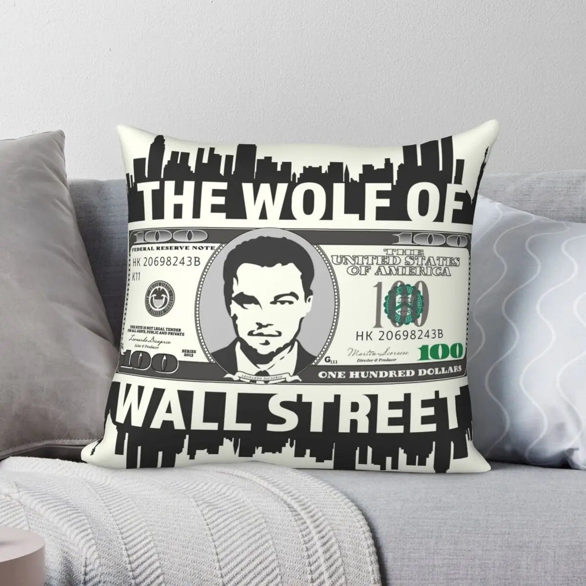 

The Wolf Of Wall Street Pillowcase Polyester Linen Velvet Creative Zip Decor Sofa Cushion Cover 18"