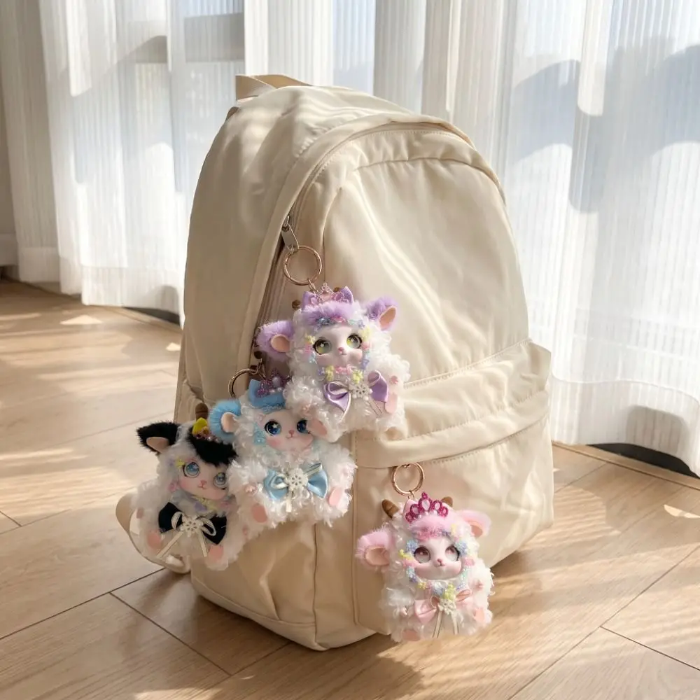 Sheep Hanging Curly Lamb Keychain Kawaii Decoration Sheep Pendant Delicate Ornaments Pendant Bag Key Decor