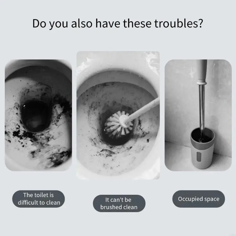   Toilet Bowl Brush Cleaner Toilet Brush Featuring Comfortable Hold Durable Handle For Hard Water Marks