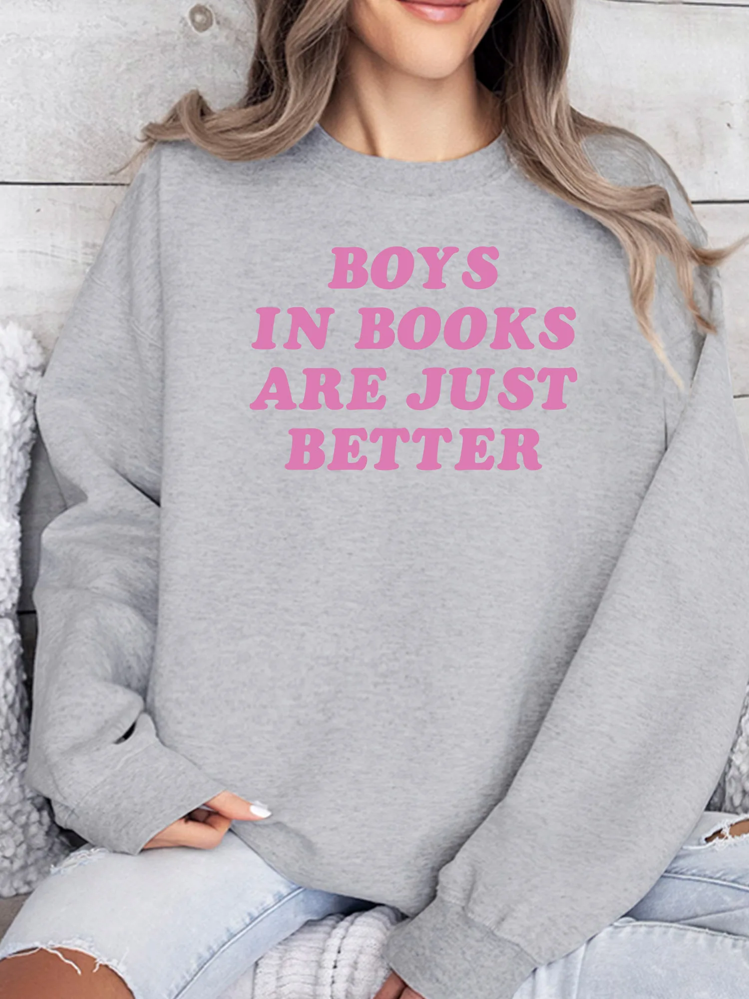 

Женская толстовка Just Better с круглым вырезом, повседневная, с длинным рукавом, свободного кроя, модная уличная одежда