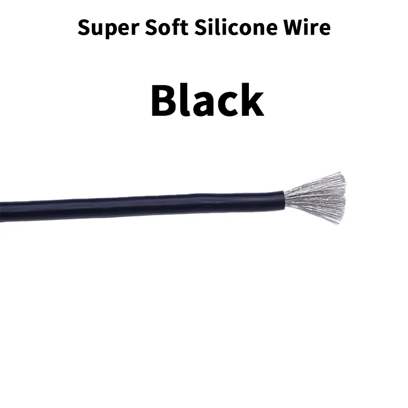 Zachte siliconen kabel Rood Zwart Auto-accu Autobedrading 30 28 26 24 22 20 18 16 14 12 10 8AWG Hittebestendige elektrische draad