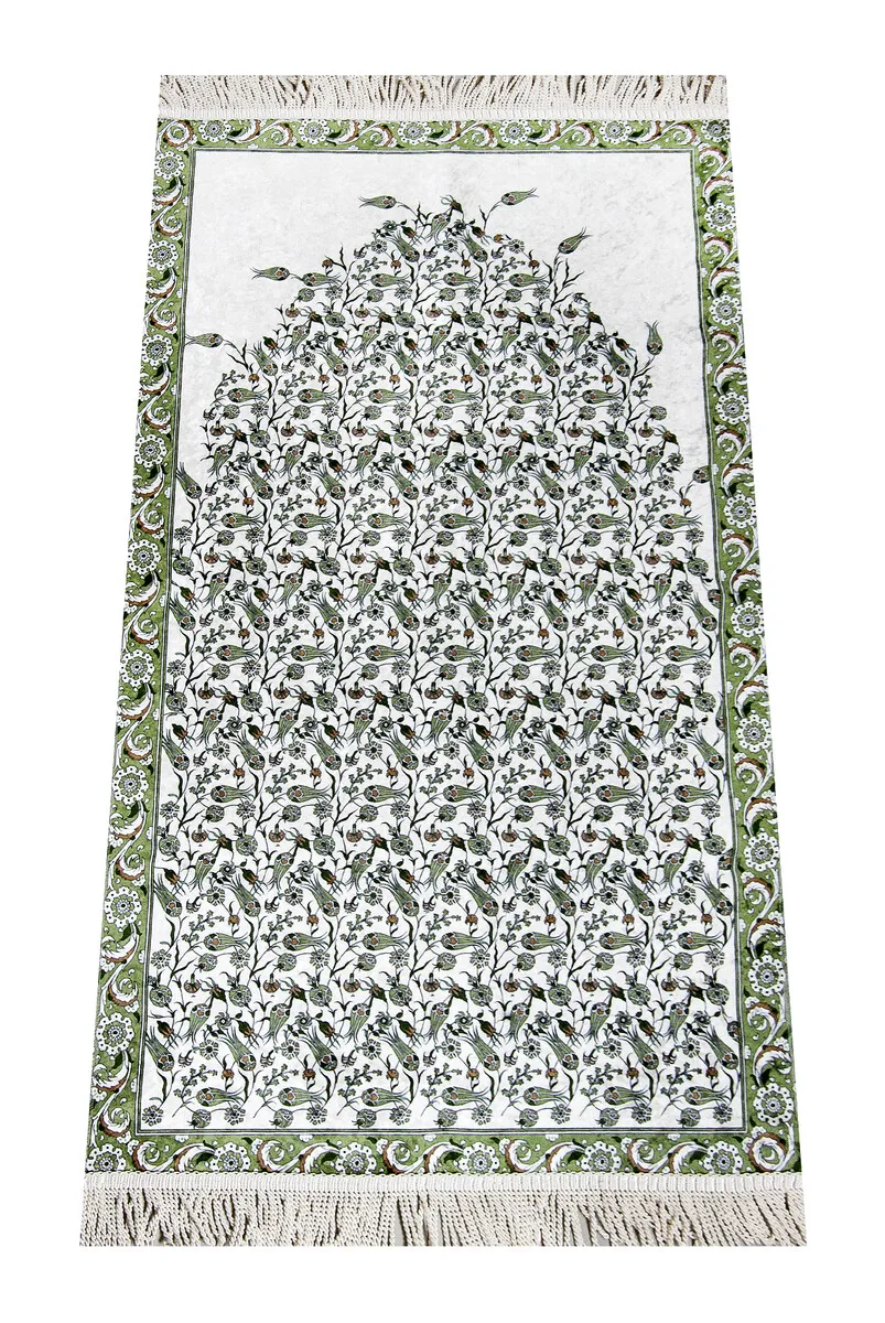 Digital Printed Sultan Series Prayer Mat Green 3 Sheet of Muslim Islamic Prayer Mat Holy Quraan Islamic Mats