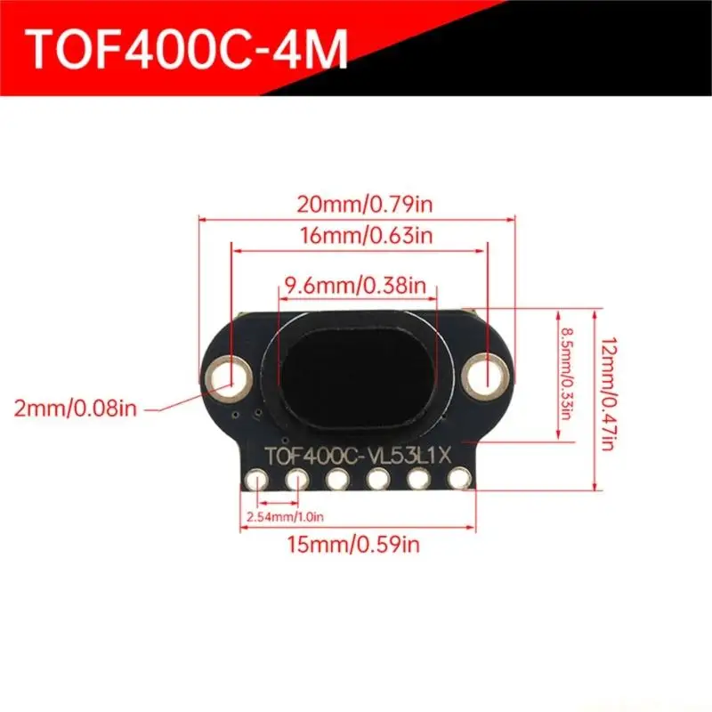 

TOF050C TOF200C TOF400C ToF Module For Distance Measurement Easy Integration for VL6180 VL53L0X VL53L1X