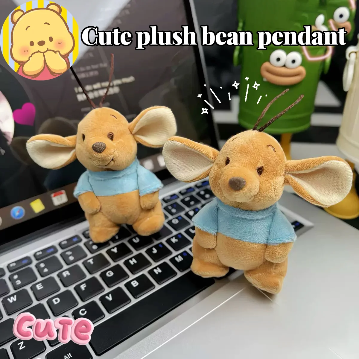 

Cartoon Roo Standing Cotton Doll Mouse Hundred Acre Garden Wallaby Plush Pendant Keychain Cute Ornament Birthday Toy Gift