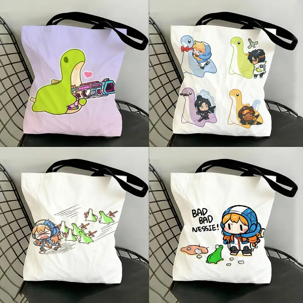 Game Character Apex Nessie Storage Bags Shopping Bags Series Print Bags Lightweight Shoulder Bag For Daily Use
