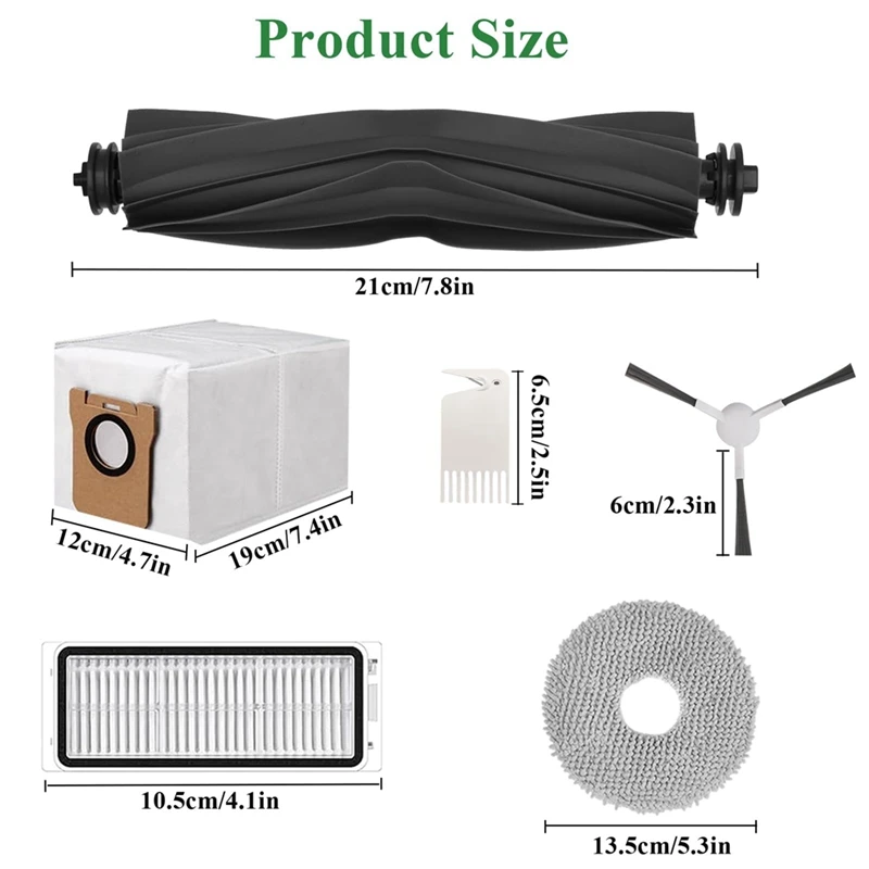 Accessories Kit Compatible For Dream L20 Ultra/L30 Ultra Robot Vacuum Main Brush Hepa Filters Side Brush Mop Pads