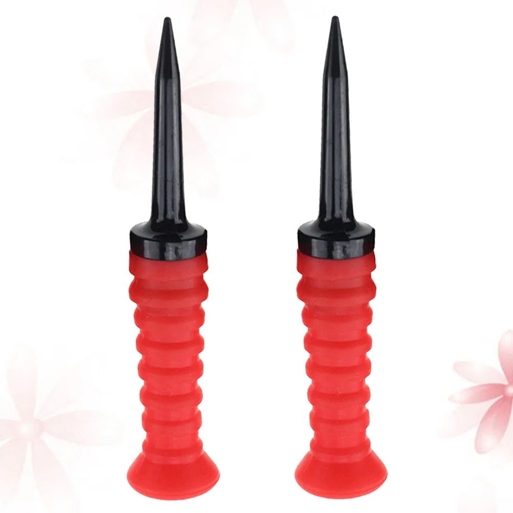 

2Pcs Golf Ball Tees Elastic Durable Plastic Training Supplies Low Resistance Ball Holder Bright Color Compact Size for Lovers