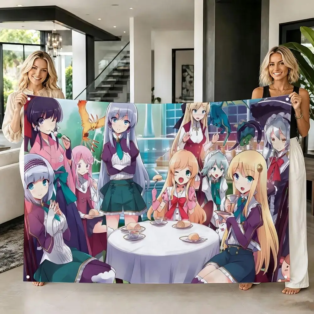 Anime I-In Another World with My Smartphone Flags Tapestry Creative Pattern Photo Living Room Wall Art Party Outdoor Decor