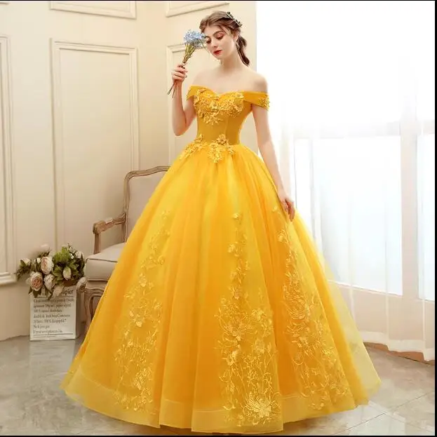 Luxe Gouden Kanten Feest Vestidos 15 Anos Vintage Baljurk Quinceanera Jurken 12 Kleuren Vestido De 15 Quinceañeras