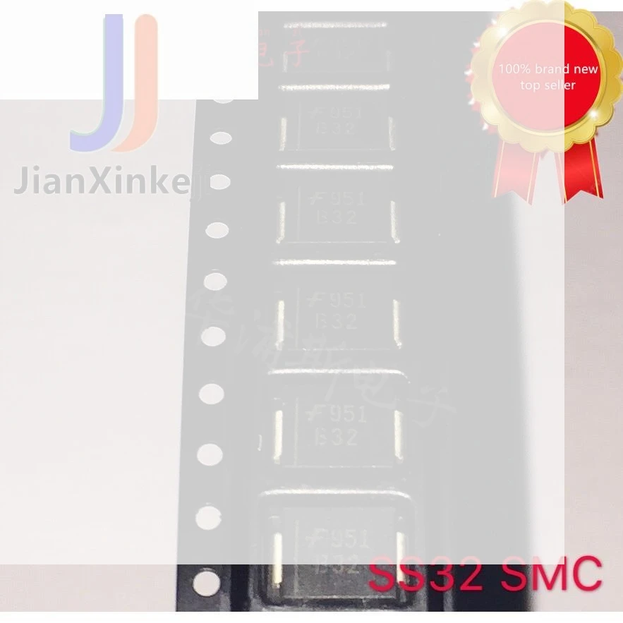 30pcs 100% orginal new SMD SS32 Schottky diode 3A20V screen printing B32 package SMC in stock