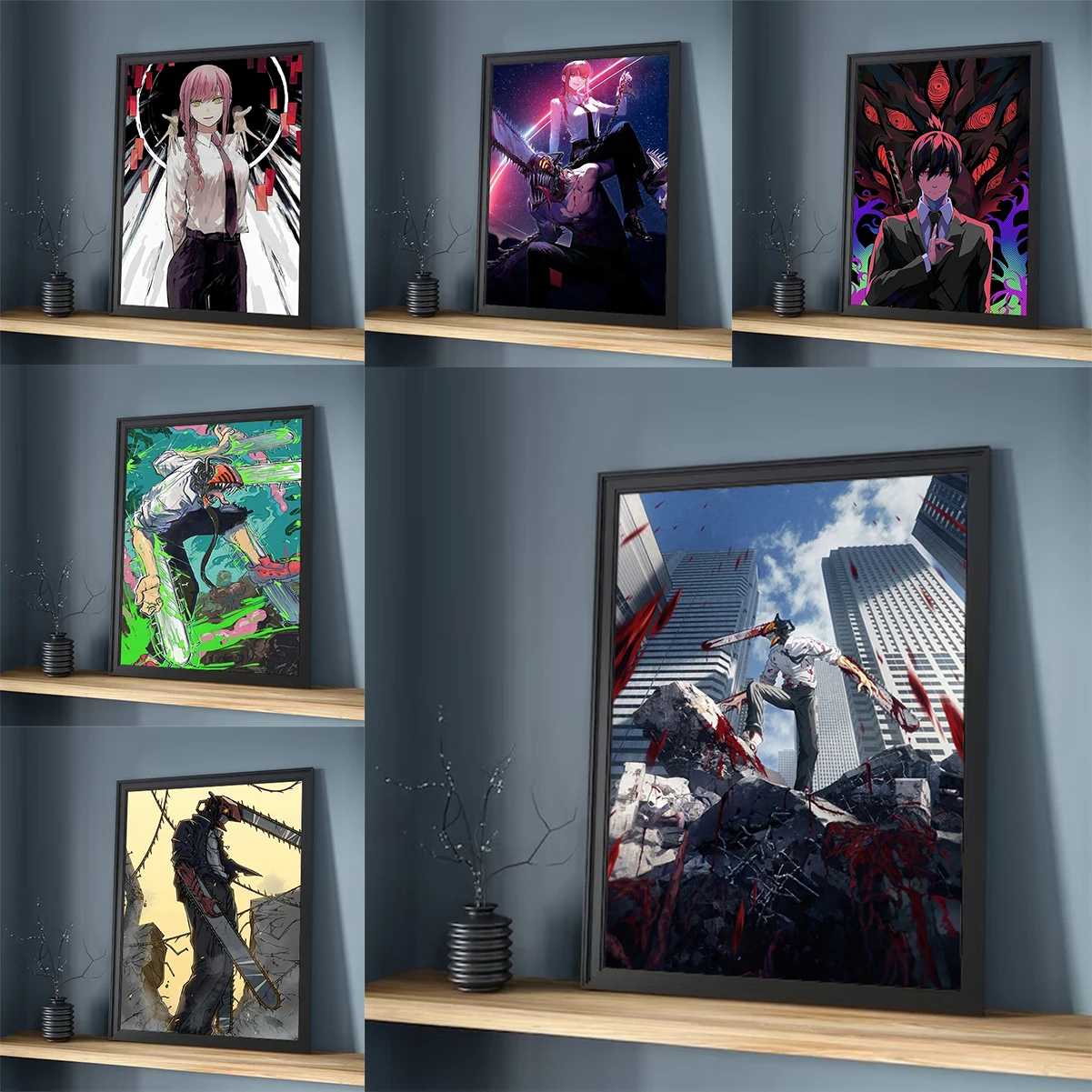 

Posters for Wall Decoration Painting Anime Chainsaw Man Paintings on the Wall Decor Home Accessory Aesthetic Room Decoration