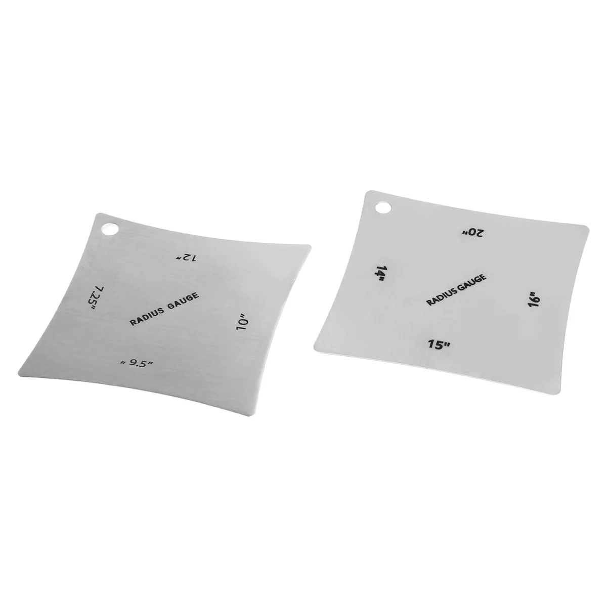 High-end 2pcs Guitar Fingerboard Fretboard Saddle Nut Radius Gauge Measuring Stainless Steel Tool