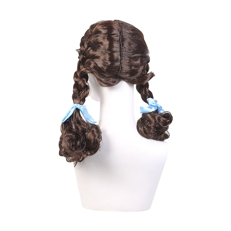Cosplay Anime Character Wig Headgear For Dorothy From The Wizard Of Oz Realistic Cosplay Anime Accessory.