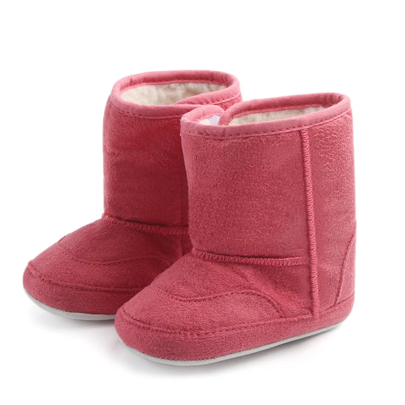 Baby Shoes Winter Infant 12cm-13cm-14cm Ankle-covered Booties UGG Suede Korean Style TPR Sole Anti-slip Warm Winter MJ0407