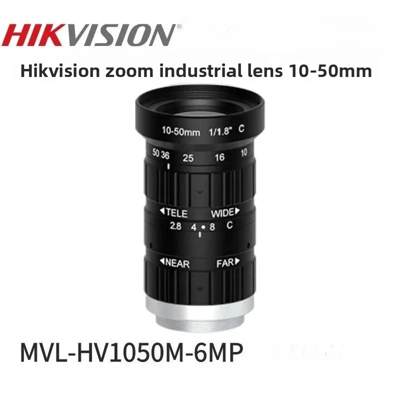 HIKROBOT MVL-HV1050M-6MP Industrial Zoom Lens 10-50mm 6MP 1/1.8 F2.8 C Mount Manual Focus Low Distortion Machine Vision FA Lens