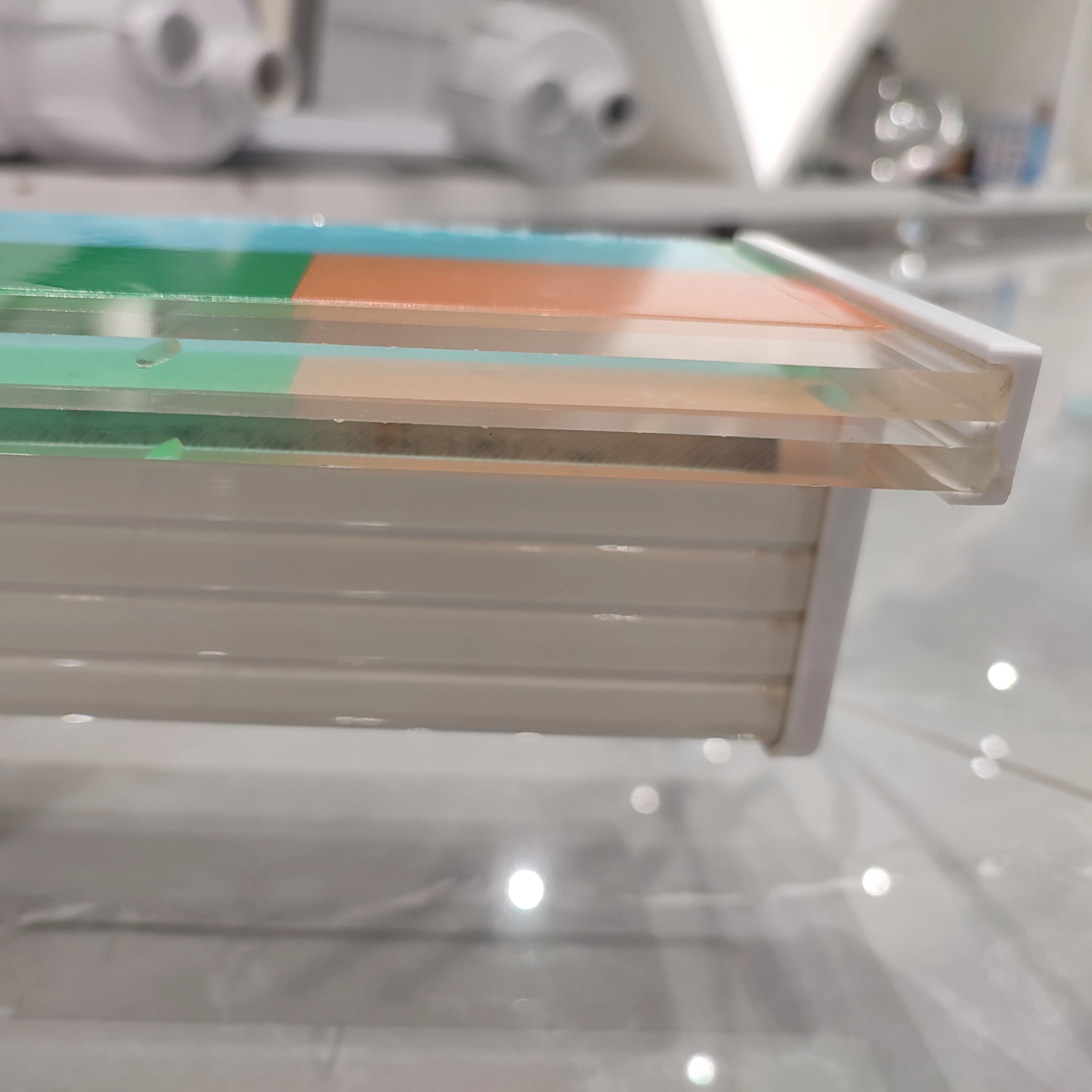 STLF Aqua Acrylic Waterfall Water Descent for Swimming Pool Fountain Waterfall with LED Light Strip