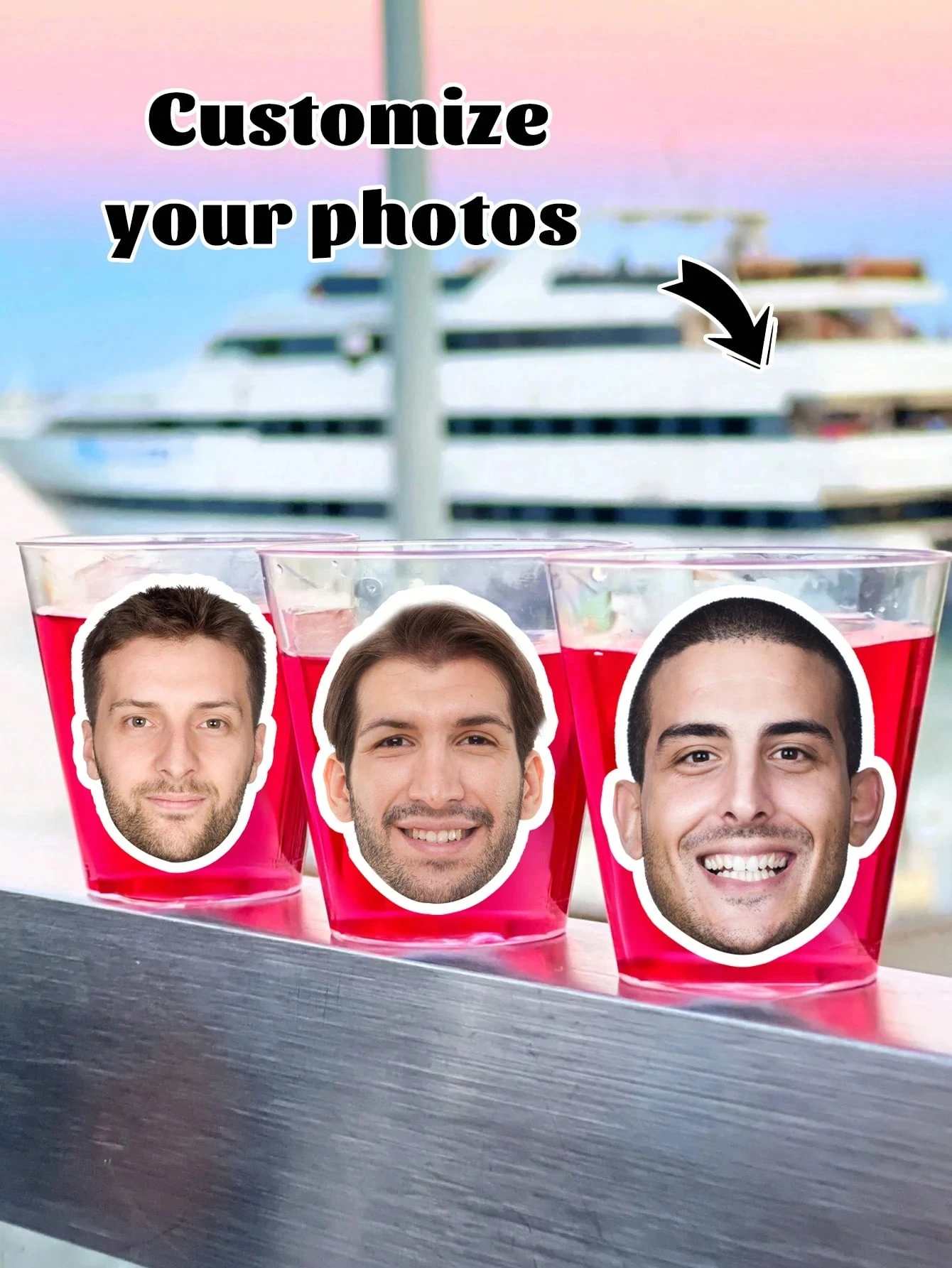 3.5-7CM Customized Face Sticker, Personalized Stickers From Your Photo Portrait - Die Cut Removable Vinyl, Custom Party Gifts
