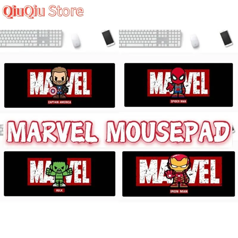 Podkładka pod mysz Avengers Marvel, duża, gruba, 3 mm, do gier, Ironman, Spiderman, Captain America, Hulk, Venom