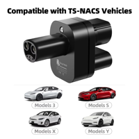 feyree EV Charger Adapter CCS2 to Tesla AC+DC Adapter for Tesla Model 3/X/Y CCS2 Combo Adapter Support CCS2 and Type2 EV Charger