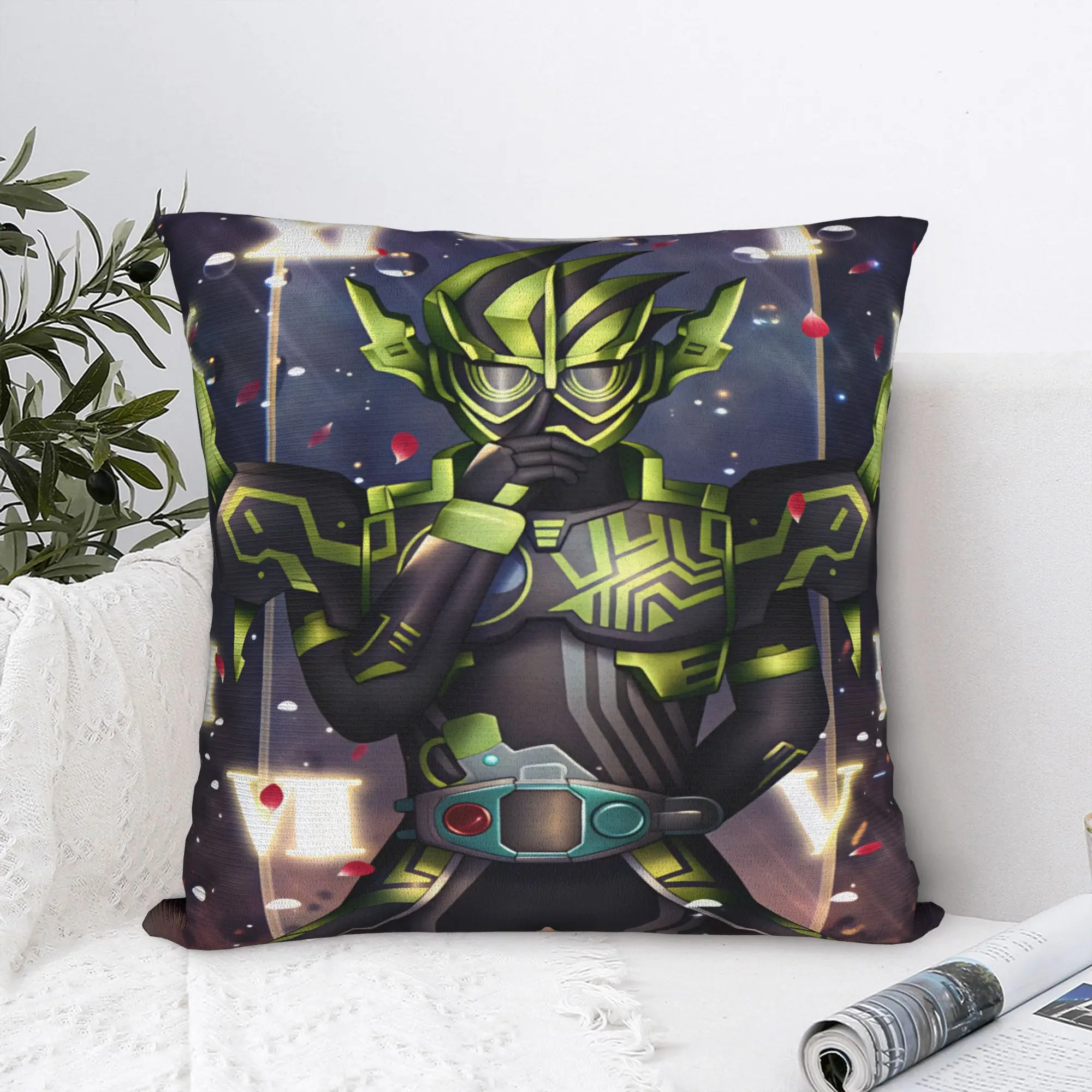 Kamen Riders Pillow Cover  Graphic Cushion Cover Kawaii Pillow Case For Sofa Bedroom Home Decor