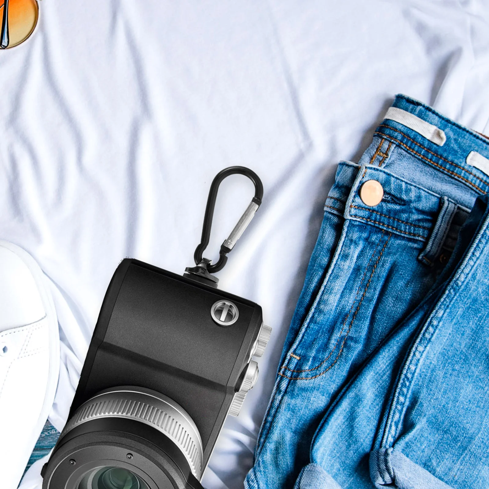 

2pcs Camera Strap Buckle Waist Belt Hook Sturdy Metal Practical Outdoor Connector For Camera Accessories Portable Use