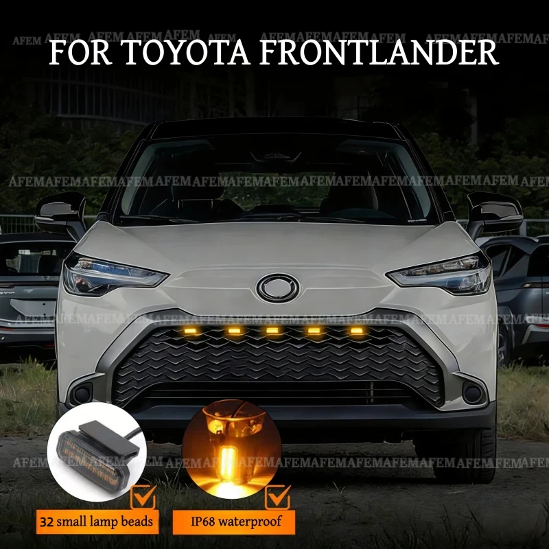 LED Front Grille Light For TOYOTA FRONTLANDER Car Daytime Running Light Wheel Eyebrow Lamp 12V Pickup Offroad Upgrade