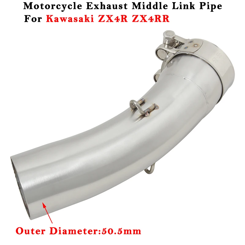 

Motorcycle Exhaust Moto Escape Modified System Muffler 51mm Middle Link Pipe For KAWASAKI ZX-4R ZX-4RR ZX4R ZX4RR ZX 4R 4RR 2023