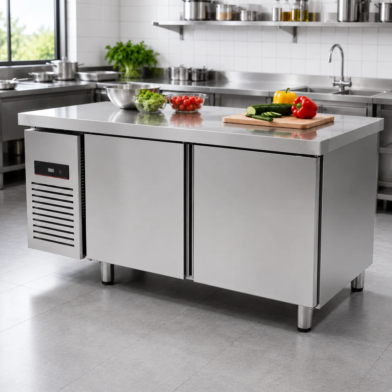 RVS werkblad koelkast met 2 de - Commercial Kitchen Worktops recensie en prijs