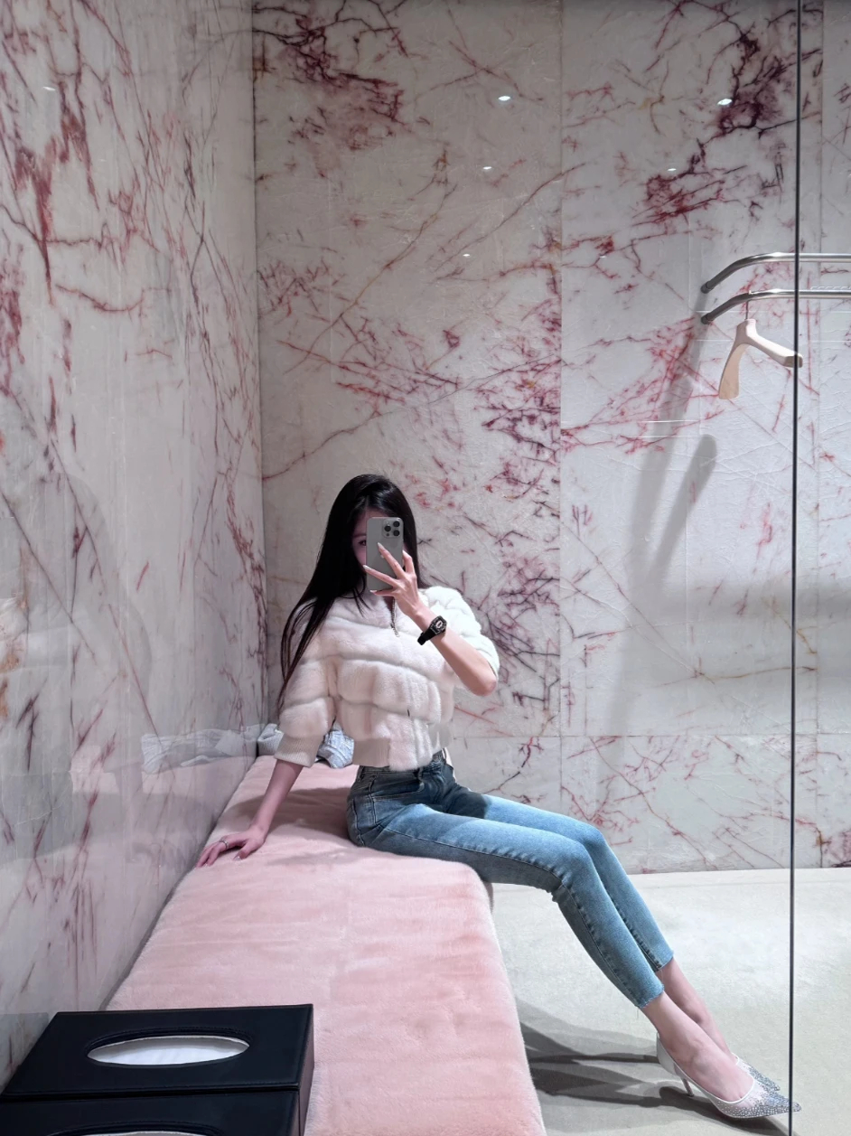 

Retro High Waist Slim Fit Nine Point Pants Women's Faionable Waed out Blue Elastic Bandage Hip Lifting Korean Sle