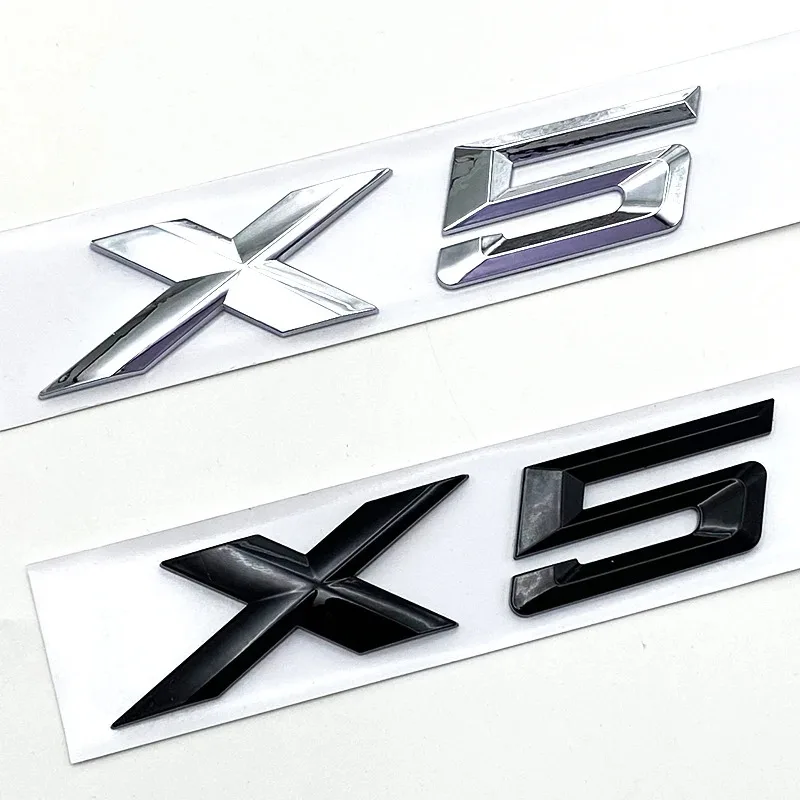 Car ABS Rear Trunk Words Letters Logo Badge Emblem Decals Sticker For BMW X 5 E70 ‎E53 ‎F15 X5 Accessories