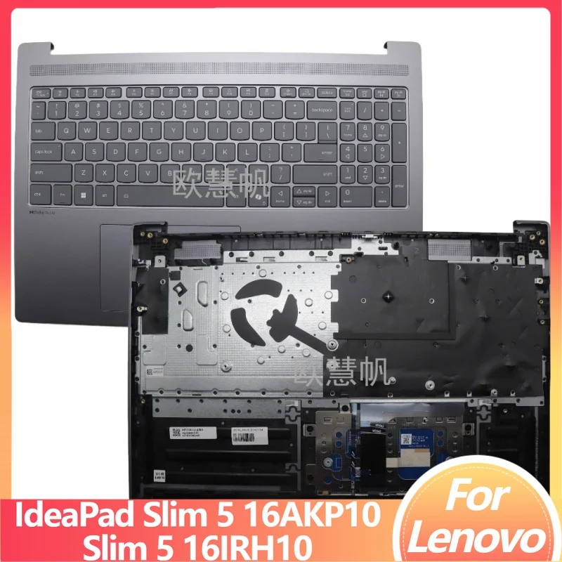 

Новинка M для Lenovo IdeaPad Slim 5 16AKP10 16IRH10 16c IAH10 2025, верхняя крышка упора для рук для ноутбука с клавиатурой с подсветкой в США 5CB1R07794