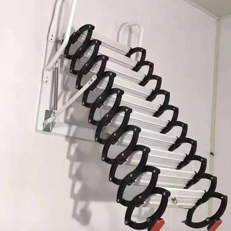 

Wall-mounted telescopic stairs, outdoor and outdoor duplex partitions, folding lifting and thickening ladders