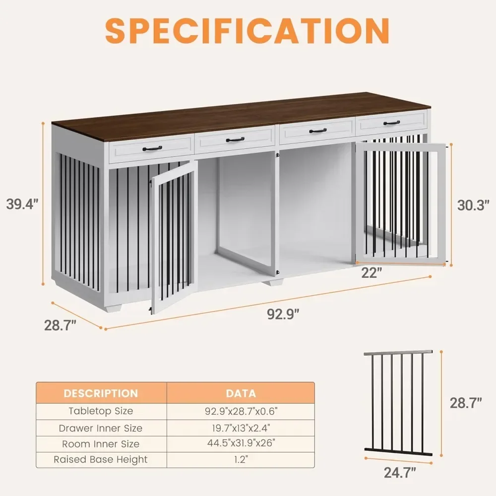 Large Dog Crate Furniture, 92.9