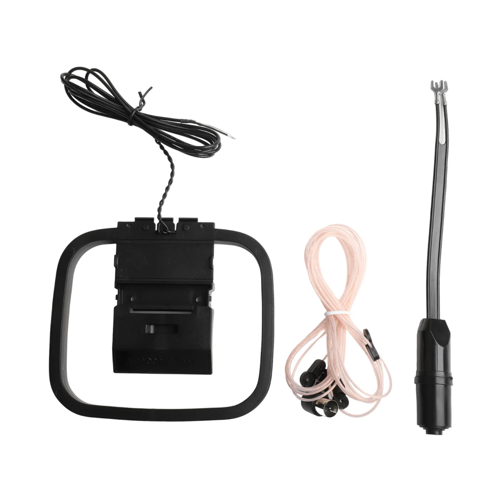 

Indoor Stereo Receiver AM FM Loop Antenna Signal Compatibility Easy Installation Indoor Stereo Receiver Package Content Black