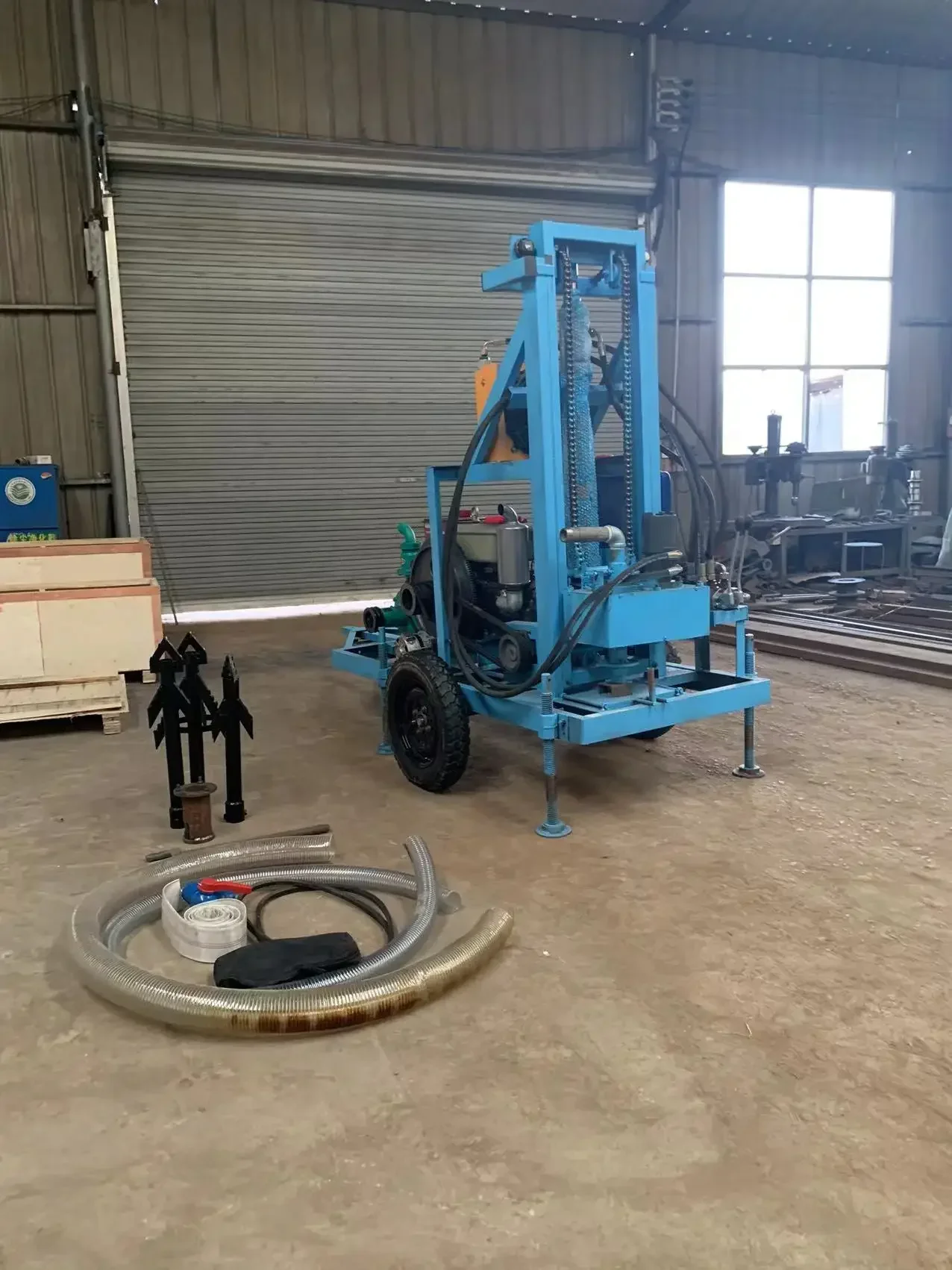 Portable 150m Deep Water Well Drilling Rig Machine/Small Portable Diesel Hydraulic Borehole Water Well Drilling Rig Machine