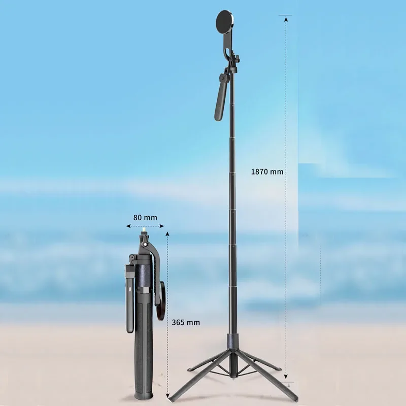 

Adjustable height aluminum alloy ground spike recorder grass golf magnetic mobile phone stand outdoor shooting stand