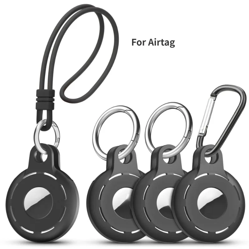 

4 Pack Silicone Case for AirTag Holder Soft Silicone Case For AirTag Keychain Accessory Easy To Attach To Keys Pet Collars