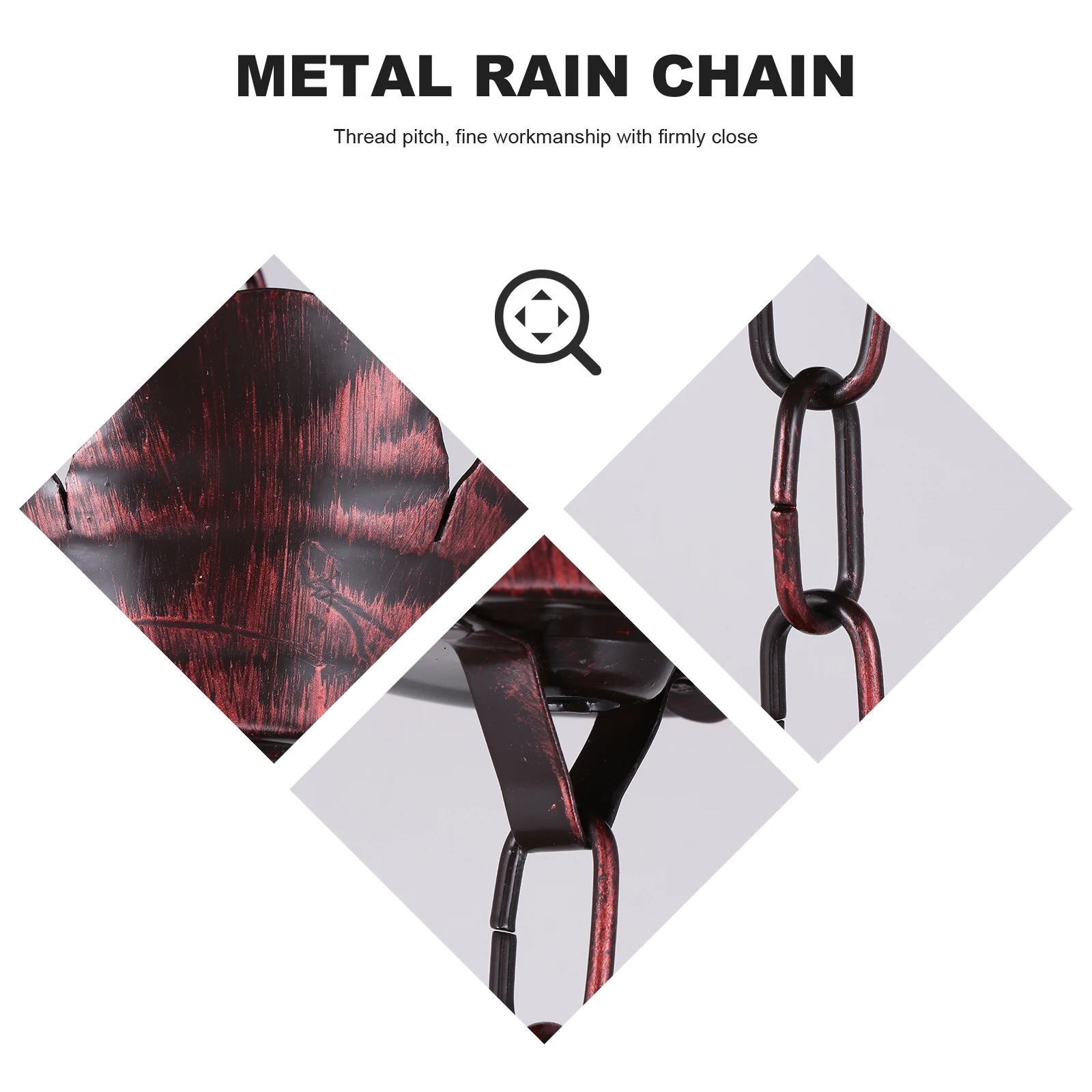 

Metal Drainage System Elegant Petal Design Decorative Chains Garden Patio Courtyard Villa Metal Rain Chain for Gutter for Divert